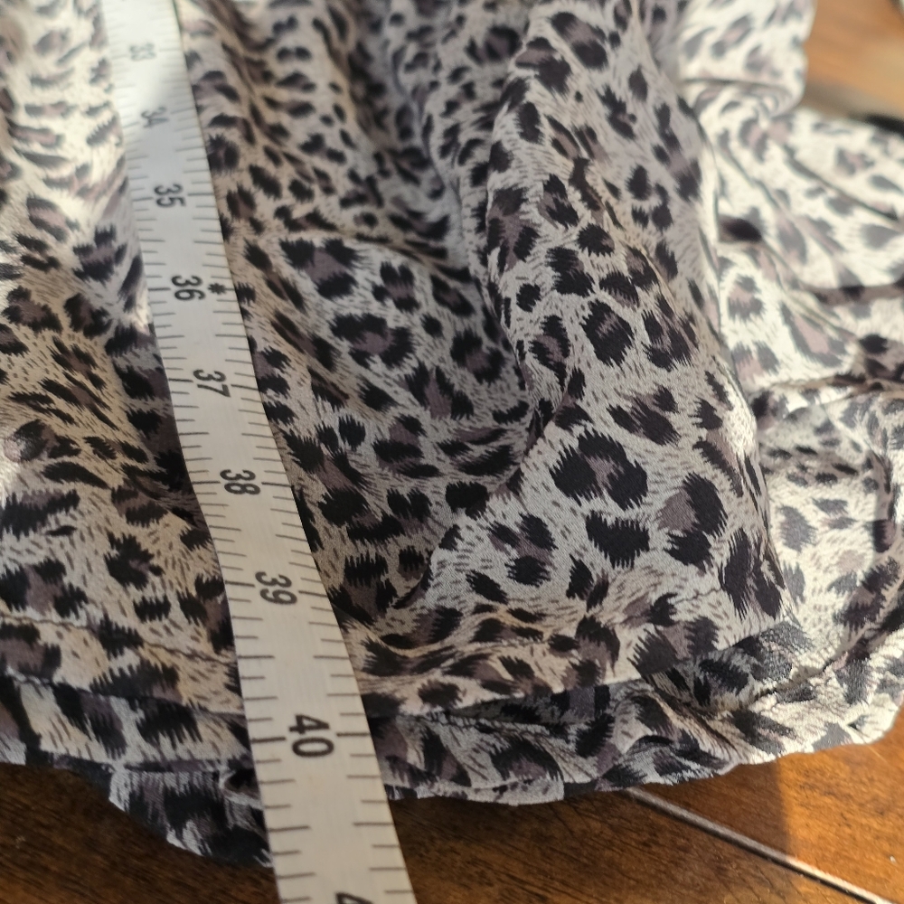 Gianni Bini Leopard Print Chiffon Maxi Skirt Women’s Size M Elastic Waist - Picture 6 of 8